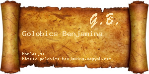 Golobics Benjamina névjegykártya